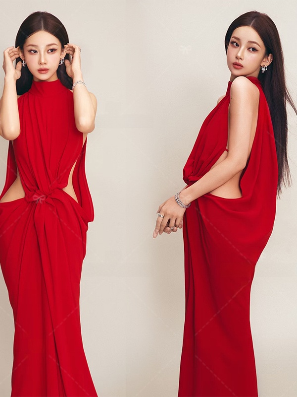 Ethnic Fashion Photography - Vestido Vermelho para Fotografia de Retrato,