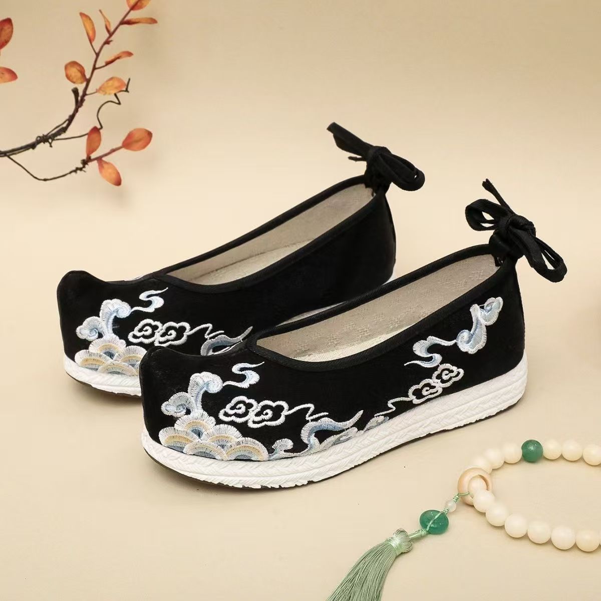 Ethnic Style - Mulher tamanho grande bordado hanfu sapatos