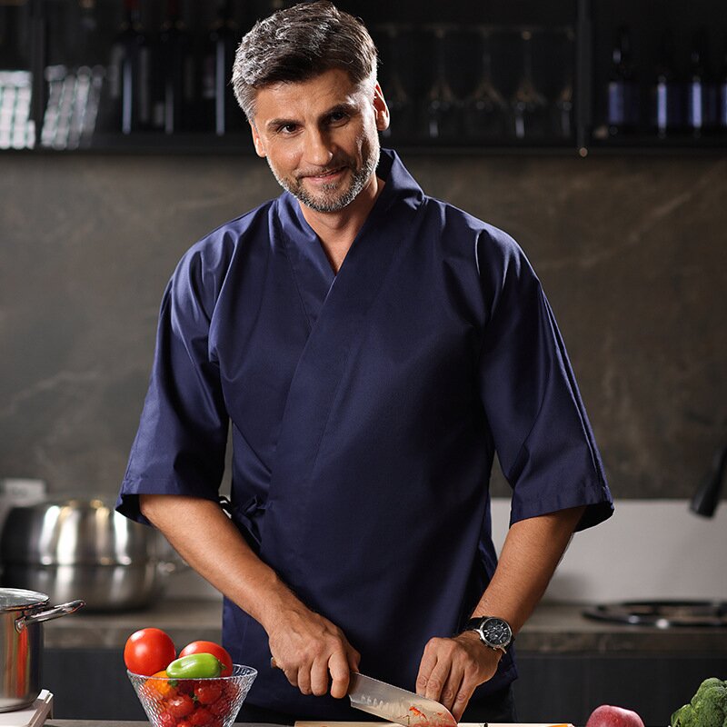 Uniforme de chef com mangas 3/ - Haori Japanese Jacket avaliação e preço