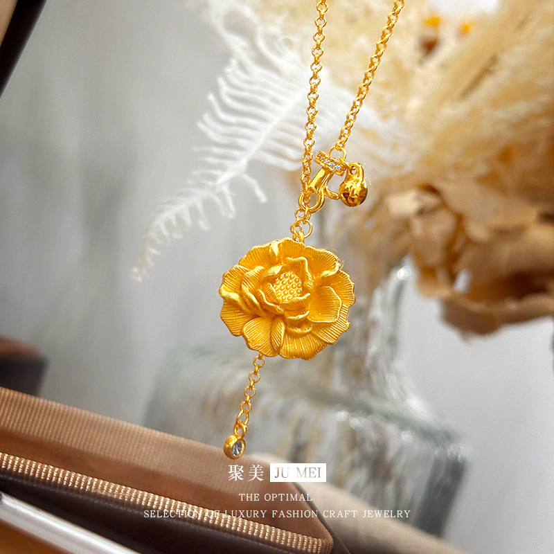 Colar feminino de ouro 24K 999 - Ethnic Fashion Store avaliação e preço