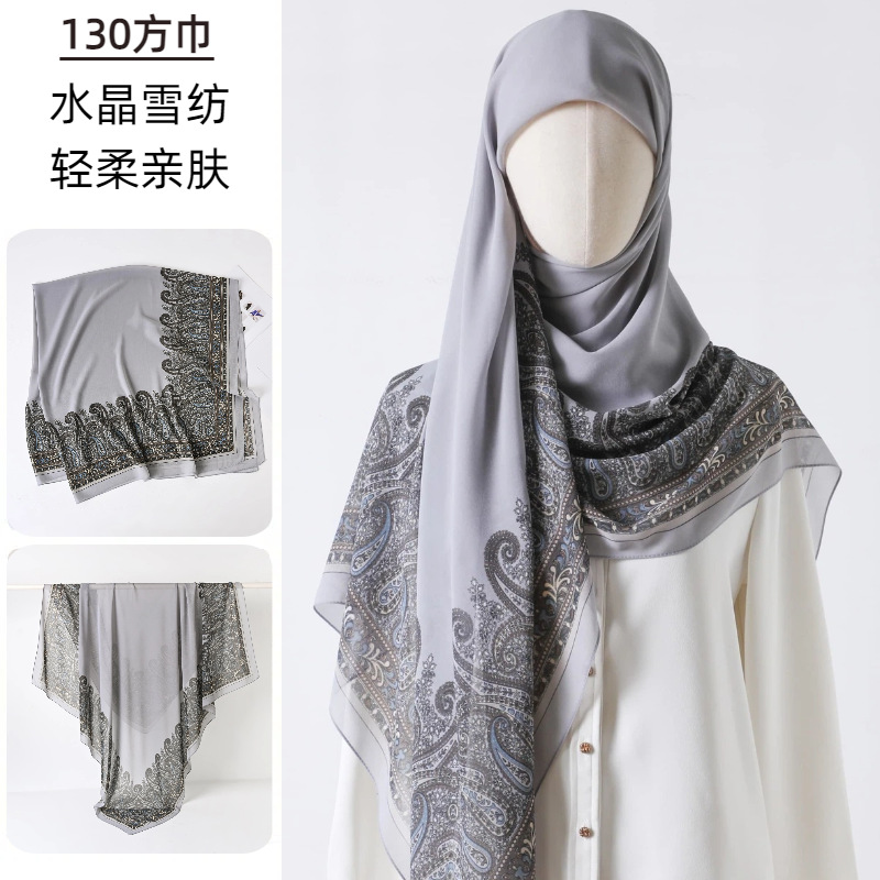 Lenço quadrado grande impresso - Go Ethnic Fashion avaliação e preço